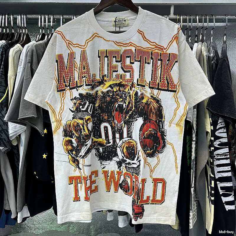 MAJESTIK Grizzly American Vintage White T-Shirt
