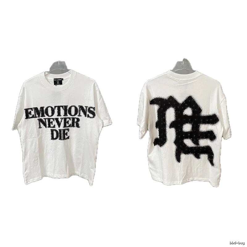 Mixed Emotion Graffiti Street Style White T-Shirt