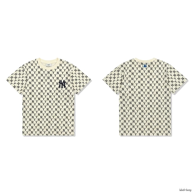 MLB full-print trendy style white T-shirt