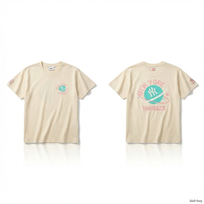 MLB New York Yankees trendy brand beige T-shirt