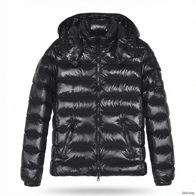 Moncler black shiny down jacket