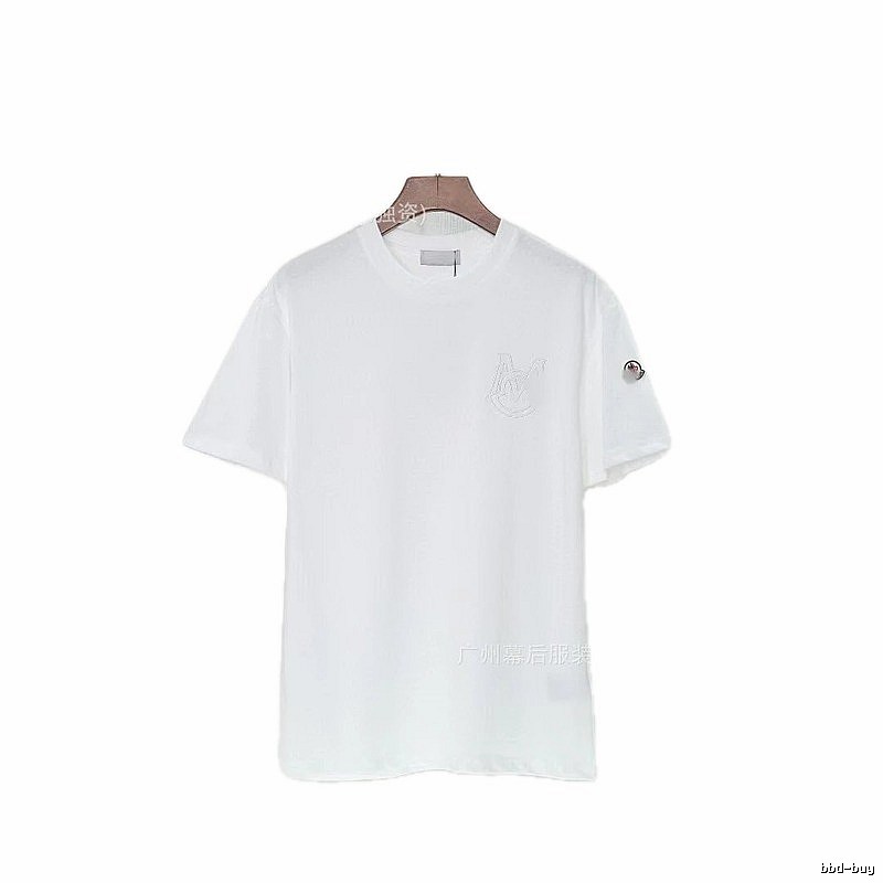 Moncler Embroidered Collection Casual-style White T-Shirt