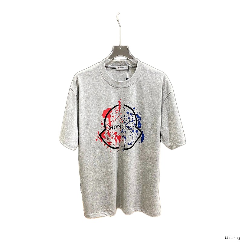 Moncler graffiti-style grey T-shirt