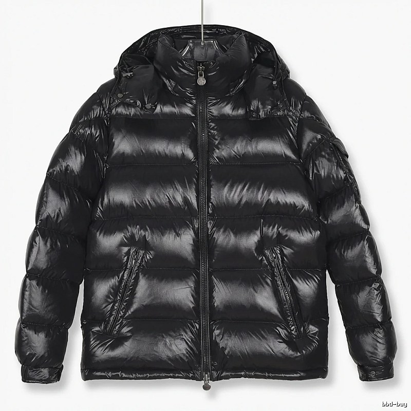 Moncler shiny black down jacket