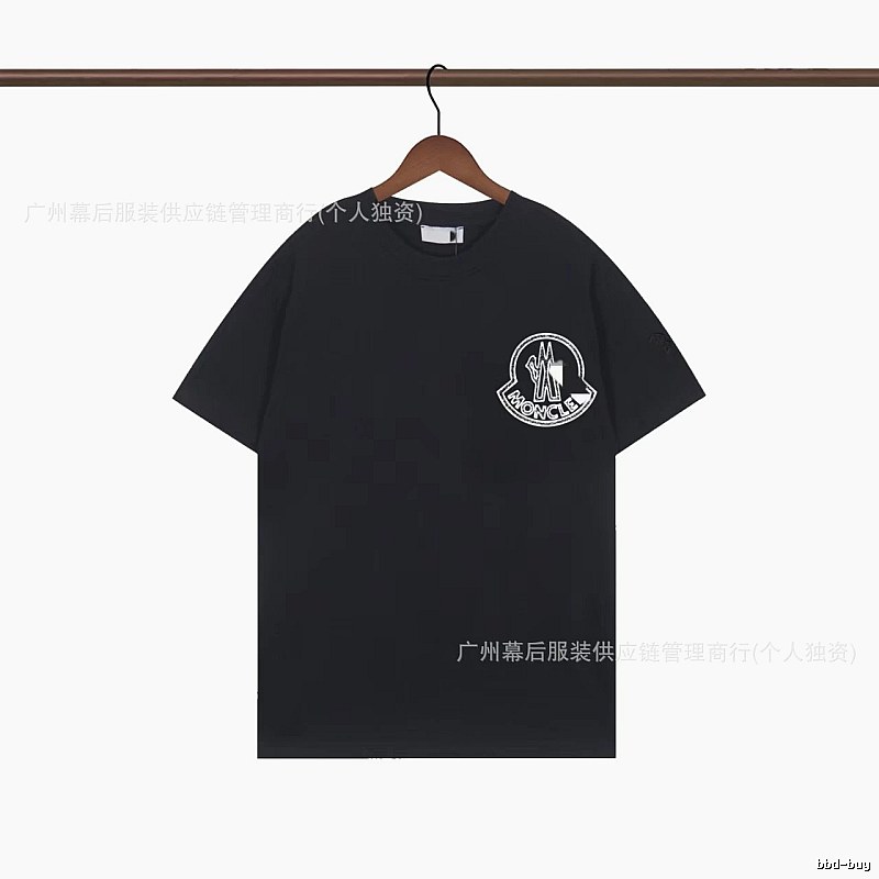 Moncler Trendy Printed Black T-Shirt