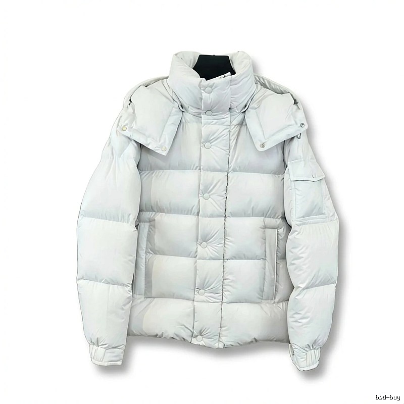 Moncler's classic white down jacket.