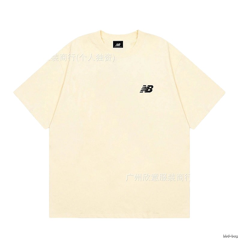 New Balance Casual Minimalist Beige Short-sleeve T-shirt