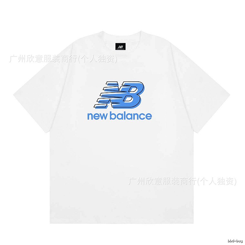 New Balance Casual Printed White Short-sleeve T-shirt