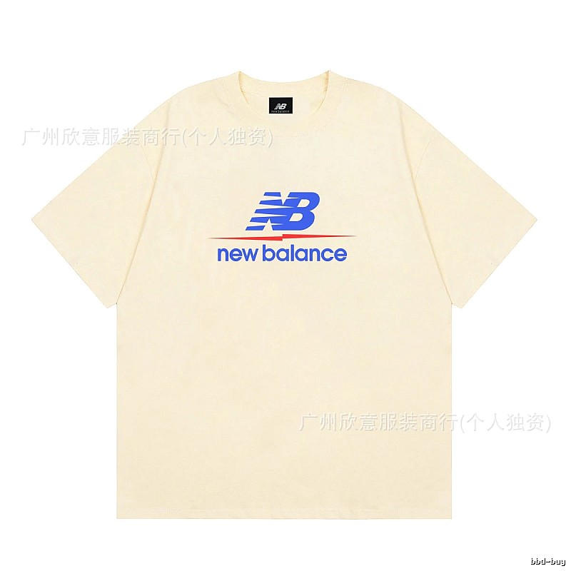 New Balance Printed Casual-style Light Beige Short-Sleeve T-Shirt