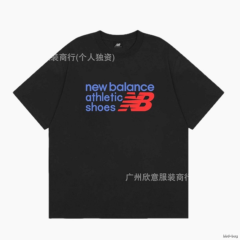 New Balance Sports Casual Style Black Short-sleeve T-shirt