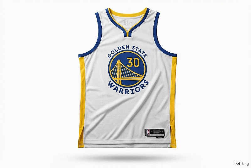 Nike Curry No.30 white, blue and yellow jersey