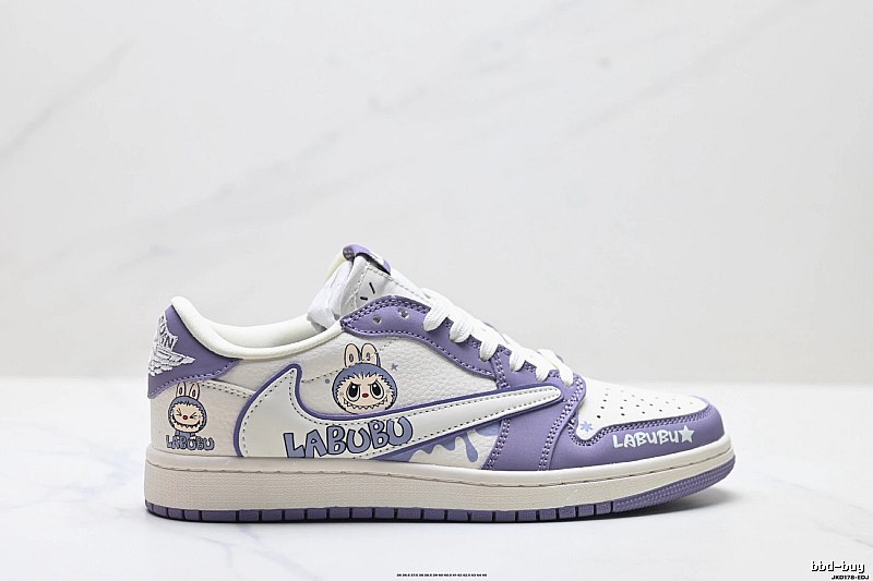 Nike LABUBU Co-branded Purple and White Sports Shoes