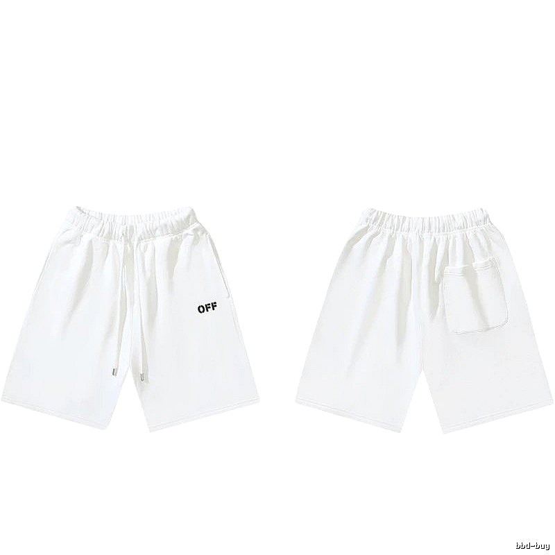 Off-White 015 Style Simple White Shorts