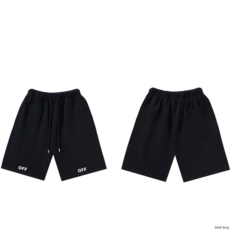 Off-White 017 Simple Style Black Shorts