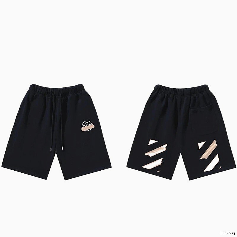 Off-White 019 Style Cool Black Shorts