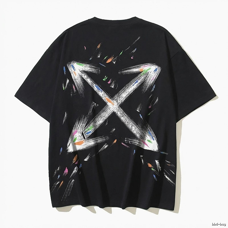 Off-White Graffiti Style Black T-shirt