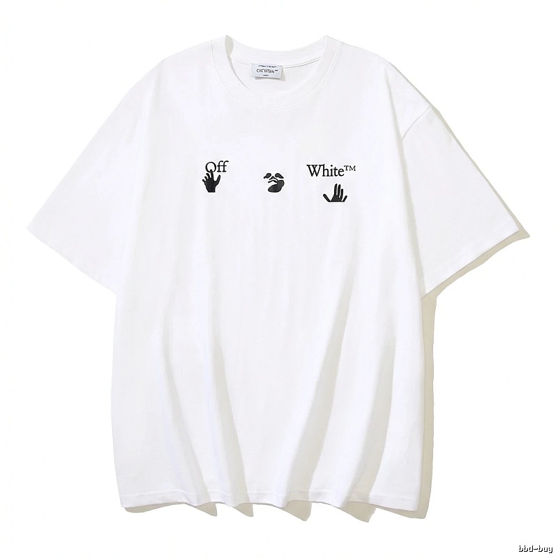 Off-White minimalist style white T-shirt