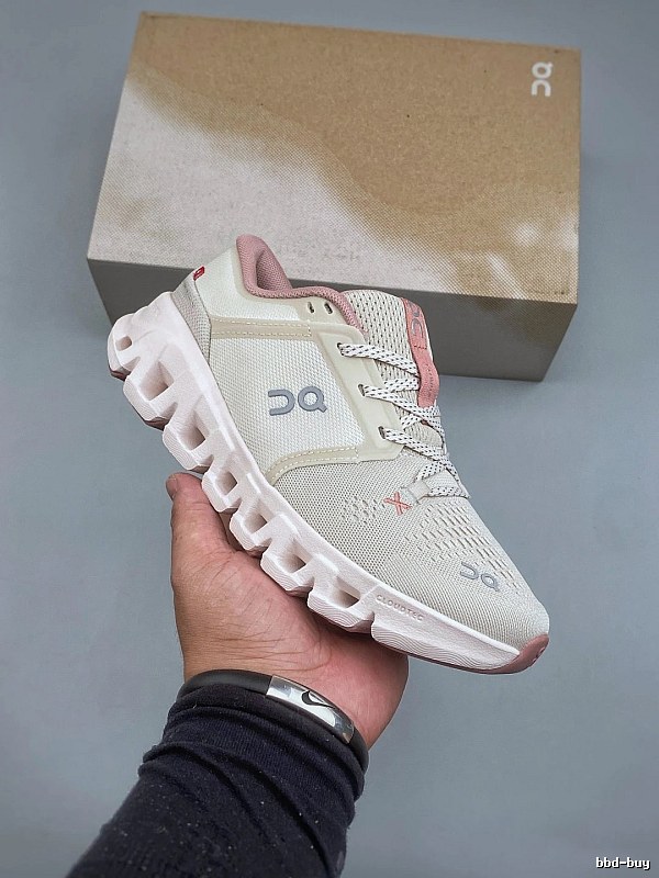 On Cream and Pink Cloud Runners and Open Mesh Panels