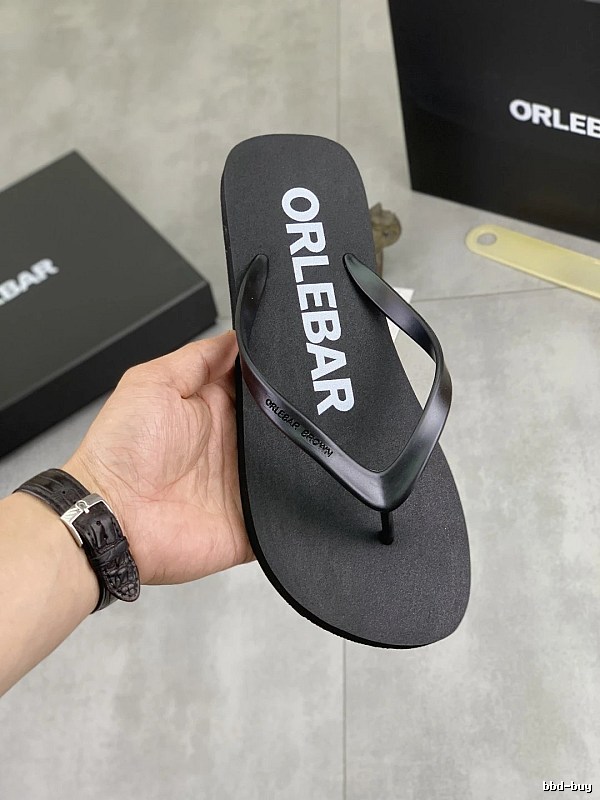 ORLEBAR BROWN Classic Casual Black Flip-Flops
