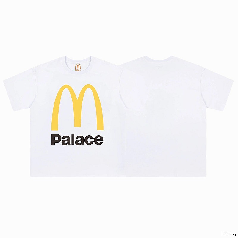 Palace x McDonald's Co-branded Street Style White Short-sleeve T-shirt
