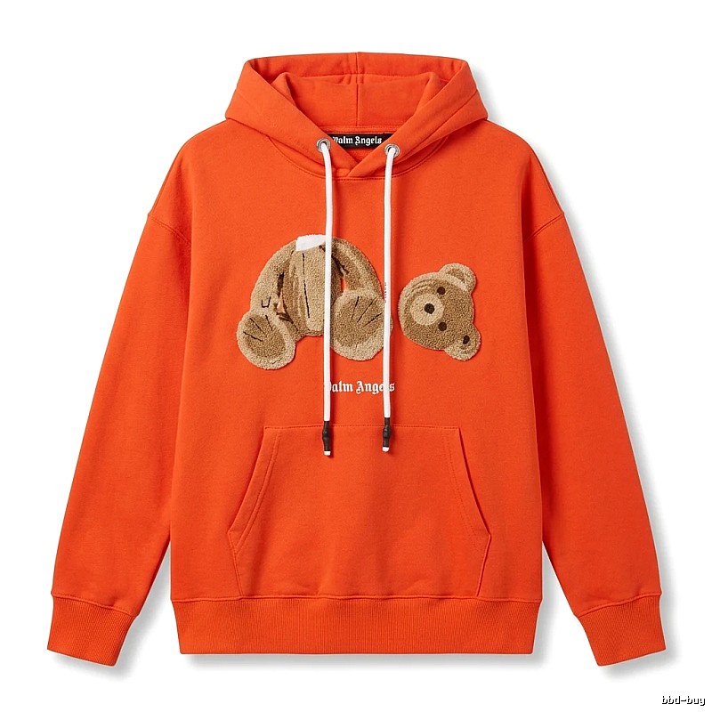 Palm Angels Bear Trend Brand Orange Sweatshirt
