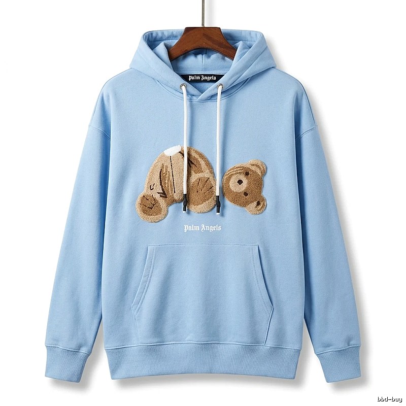 Palm Angels Bear Trendy Light Blue Sweatshirt