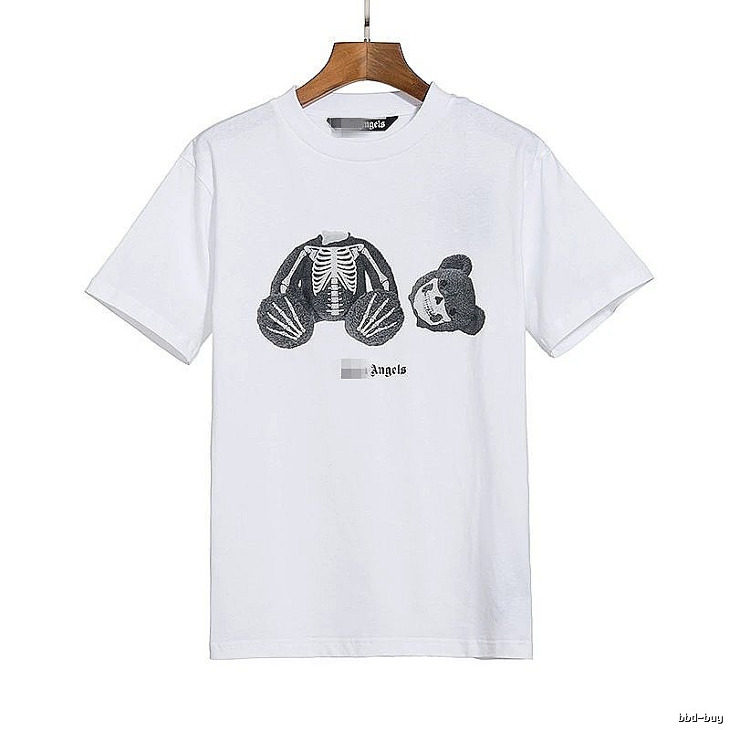Palm Angels Classic Bear graphic T-shirt White Colorful Bear with Travel-Friendly Style