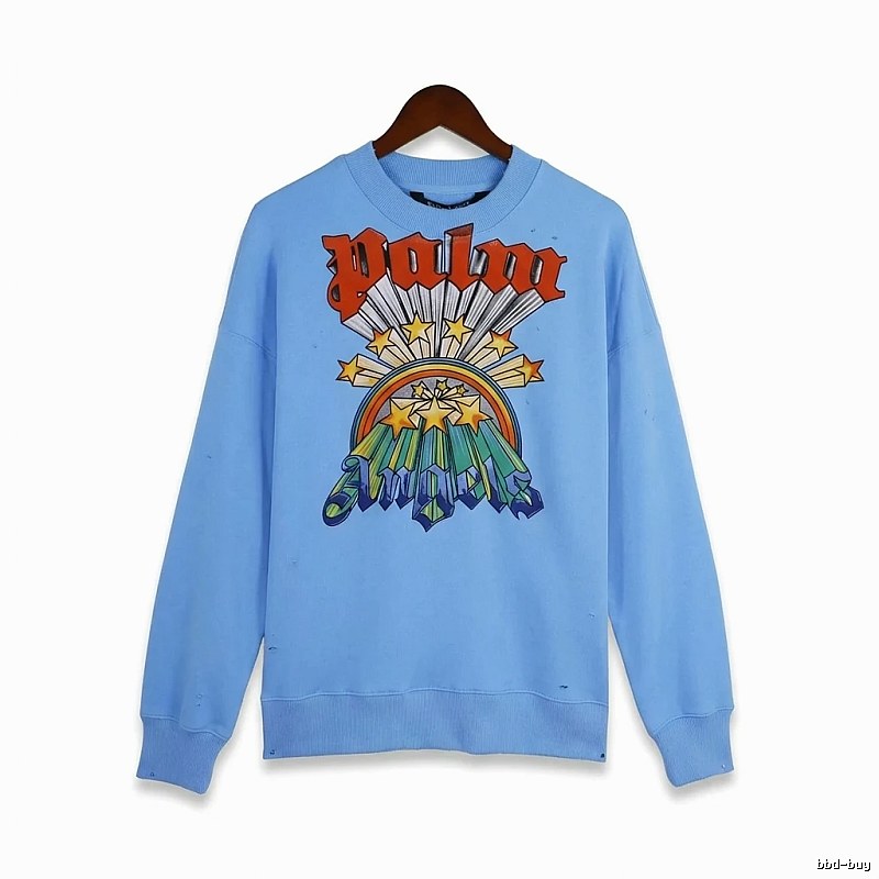 Palm Angels trendy brand blue sweatshirt