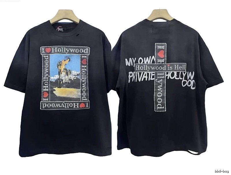 Paly Hollywood Printed Street Style Black T-shirt