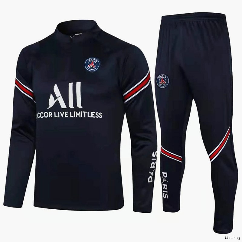 Paris Saint-Germain 2021-22 Royal Blue Training Tracksuit Set Match Day