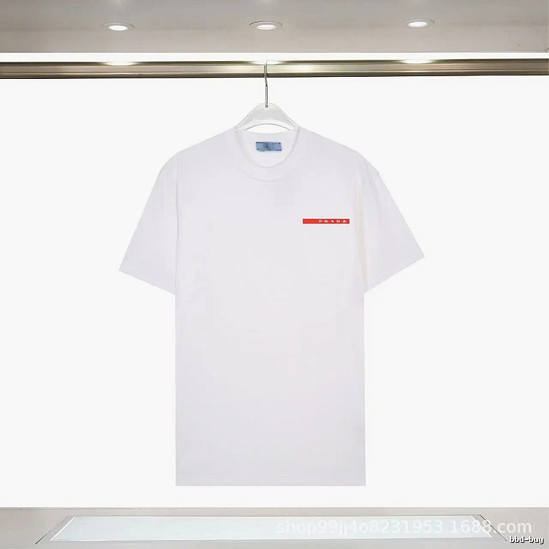 Prada Red Label Minimalist Style White Short-sleeve T-shirt