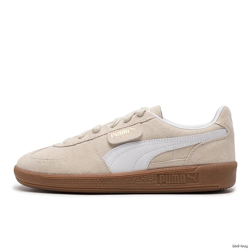 PUMA retro-style white canvas shoes