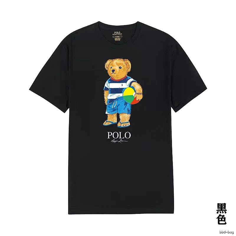 Ralph Lauren bear - style black T - shirt