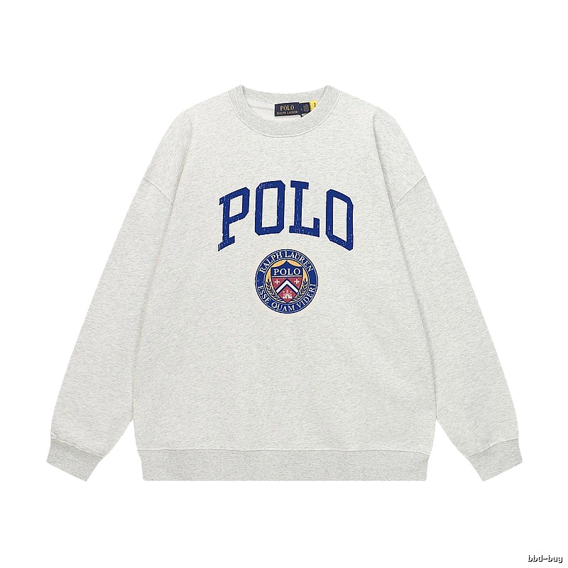 Ralph Lauren Polo series minimalist light gray sweatshirt
