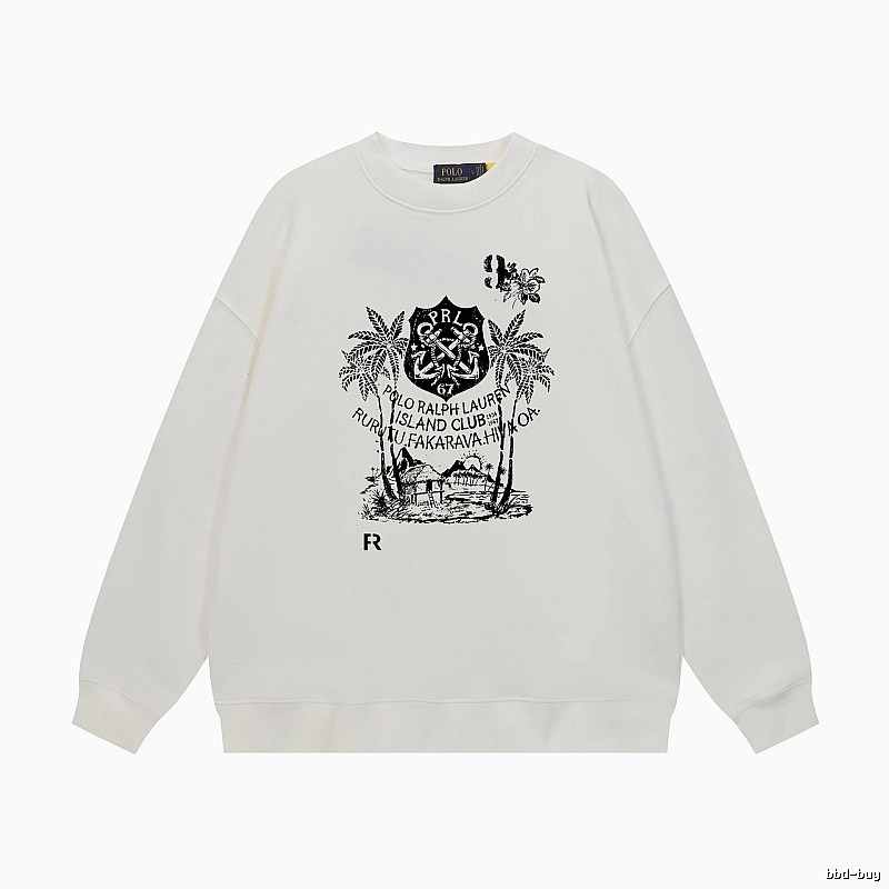 Ralph Lauren retro-style white sweatshirt
