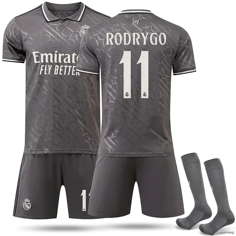 Real Madrid retro-style dark grey jersey