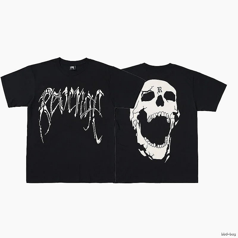Revenge Black Skull Graphic T-Shirt Travel Styling