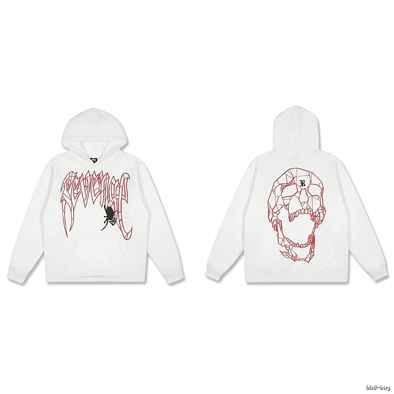 Revenge Skeleton Style White Hoodie