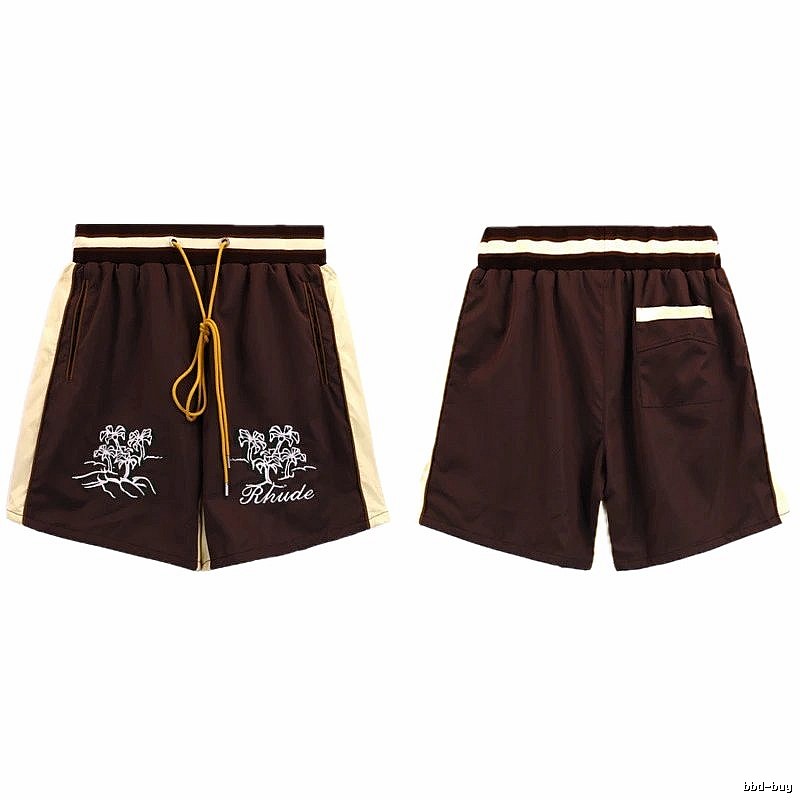 RHUDE casual style brown shorts