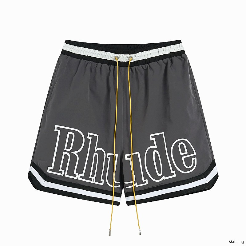 RHUDE letter - style grey shorts