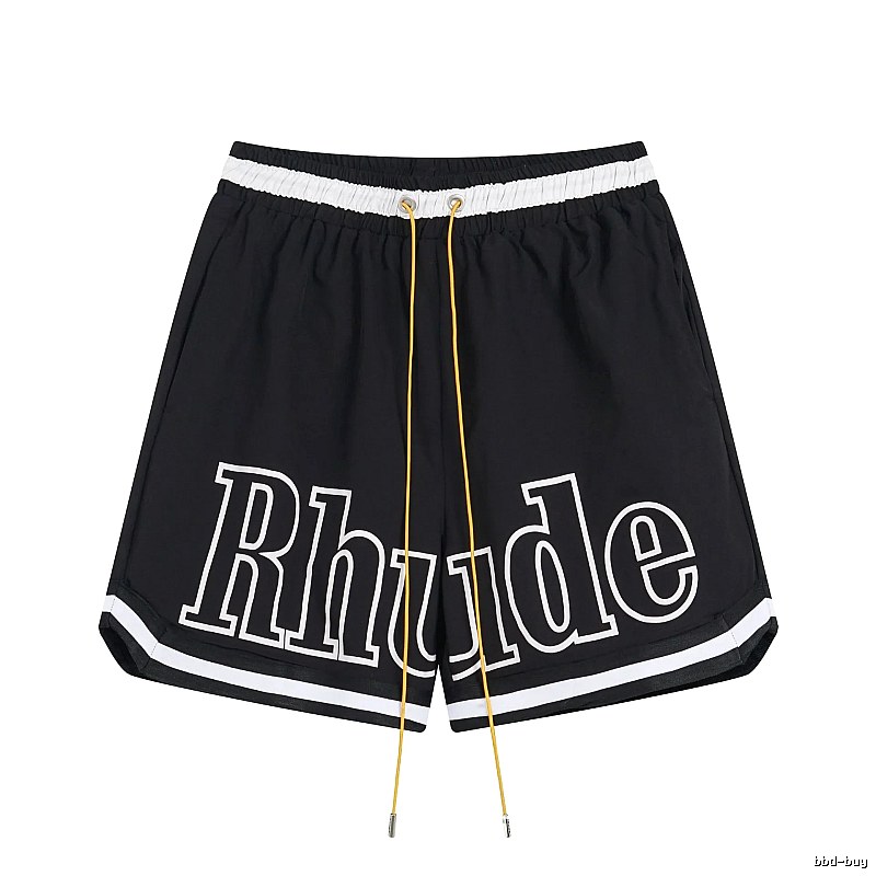 RHUDE lettered sporty shorts