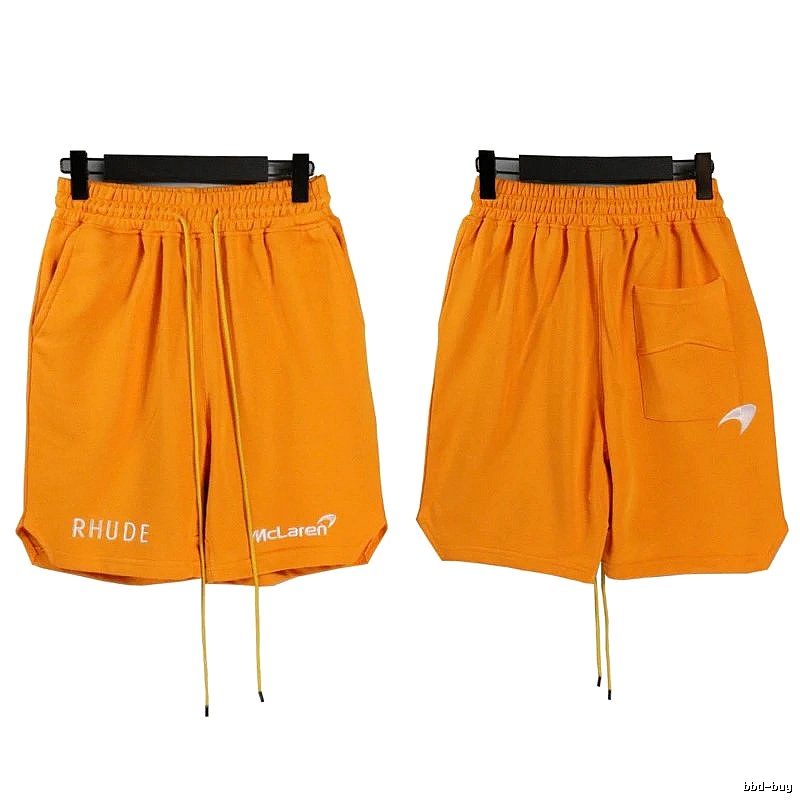 RHUDE Orange Trendy Brand Sports Shorts