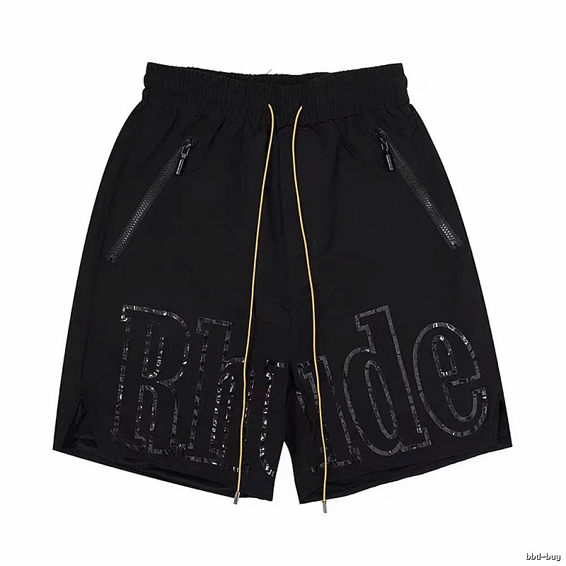 RHUDE trendy and cool style black shorts