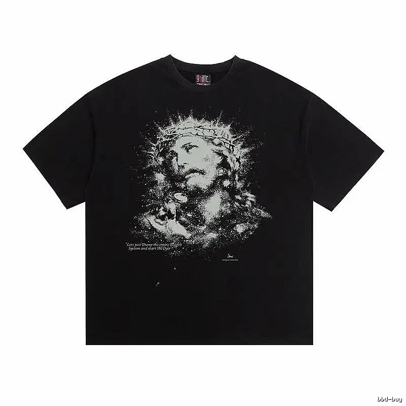 SAINT Jesus with Thorns Vintage Black T-Shirt