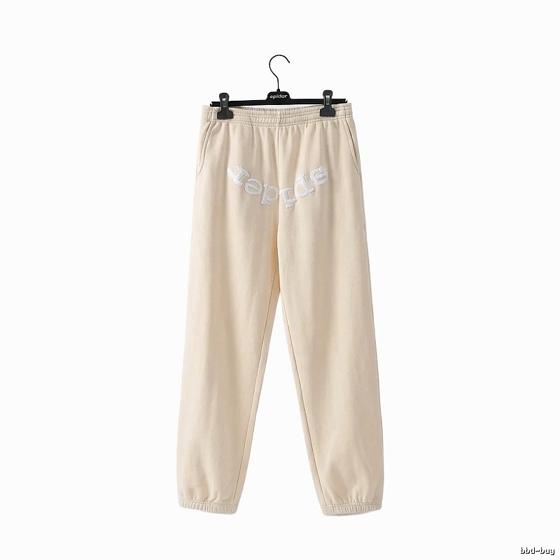 Sp5der casual style beige sweatpants