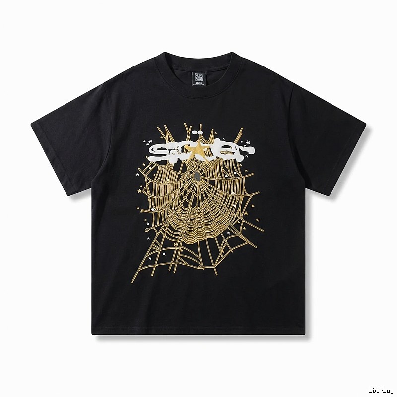 Sp5der Cobweb Print Black T-shirt