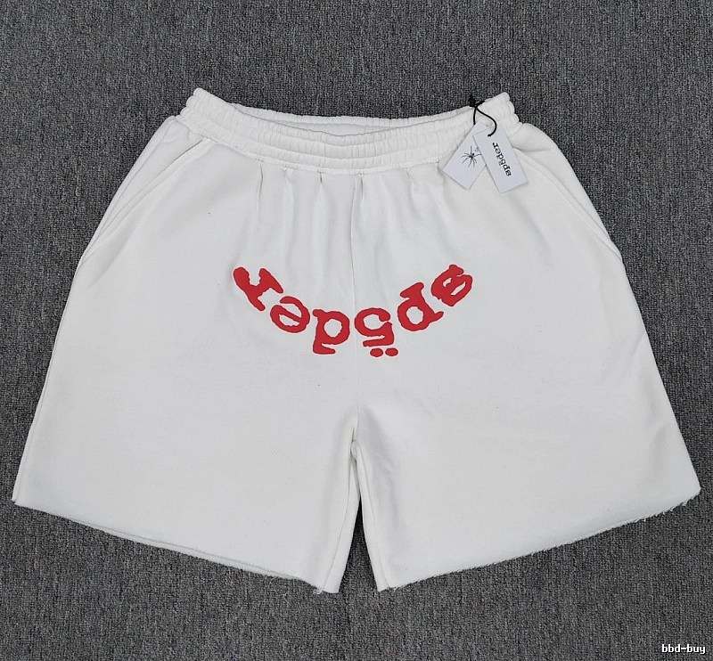 Sp5der Printed Street Style White Shorts