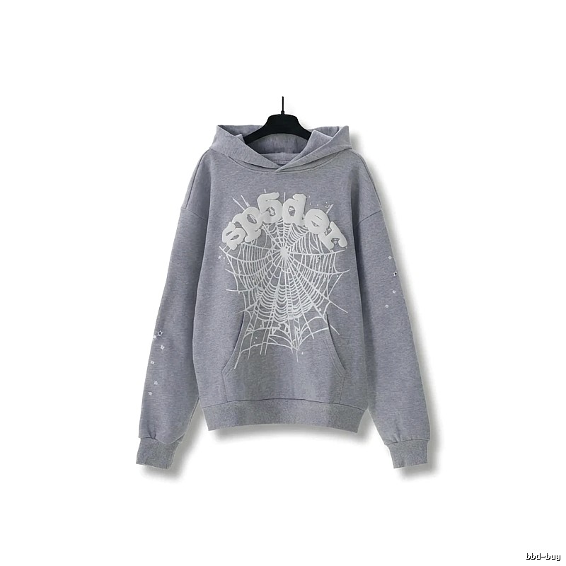 Sp5der Spider Web Print Grey Sweatshirt