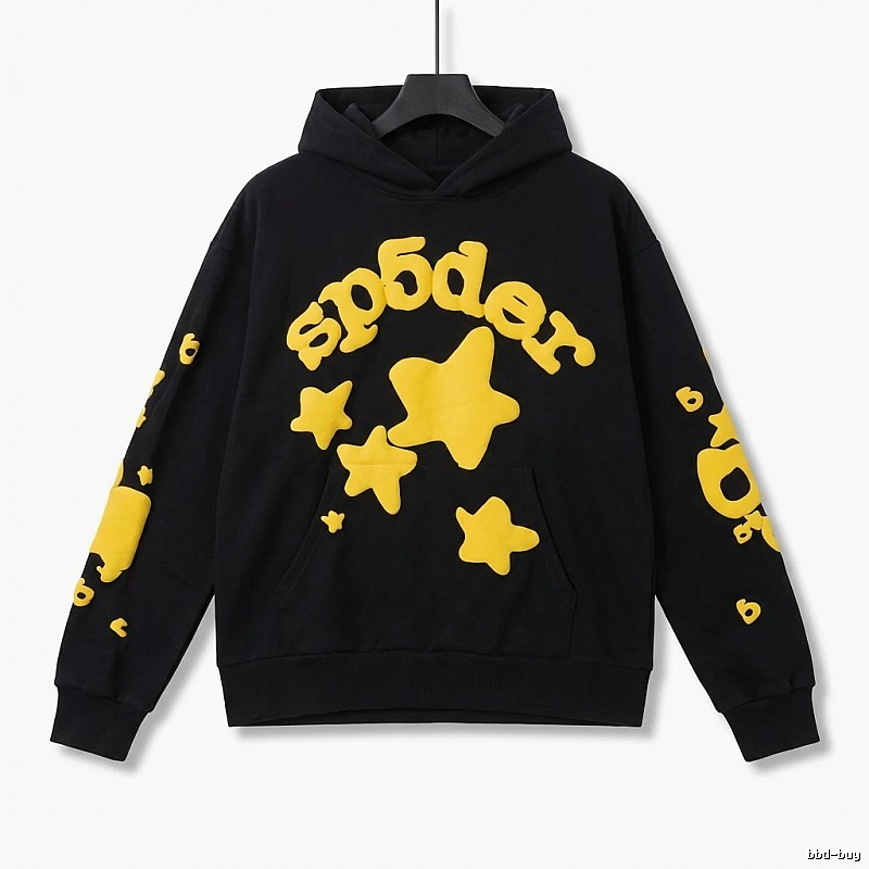 Sp5der Trendy and Cool Style Black Hoodie