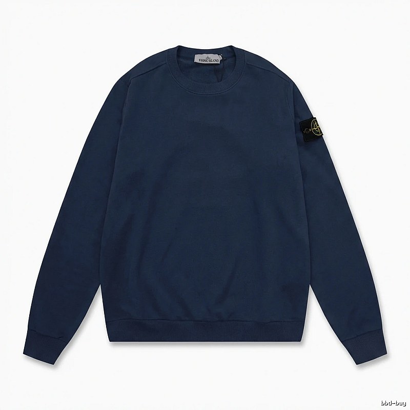Stone Island basic dark navy blue sweatshirt
